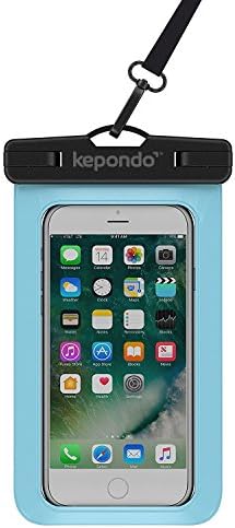 Kepondo Waterproof Case Dry Bag, IPX8 Certified (30m depth), Phone Pouch for any device up to 6.0" - Blue