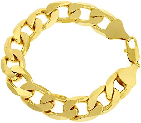 Life time warranty SEJIN SG1208 W:12mm 18K Gold Bracelet | Never fade | Life time assurance | Gold Chain | Father's Day Gift | Dad Gift | Fashion necklace | Christmas | Xmas | Birthday Gift (9)