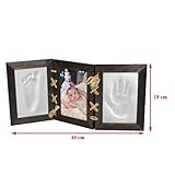 Baby 3D Gips Set Abdruck Handabdruck Fußabdruck Abform Gipsabdruck Bilderrahmen Fotorahmen Rahmen - 2