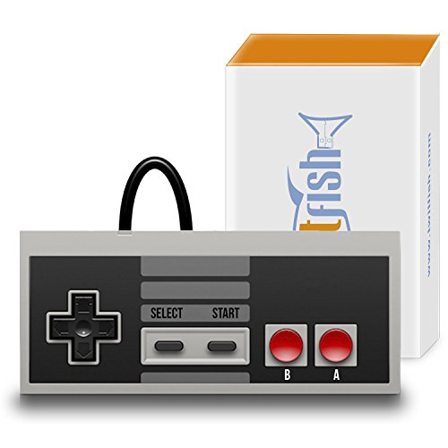 Mando para la Nintendo Classic Mini     Retro GamePad de TwitFish  Cl  sico Gris   Mando con Cable de 1 8M 6pies para la NES Classic Edition 2016