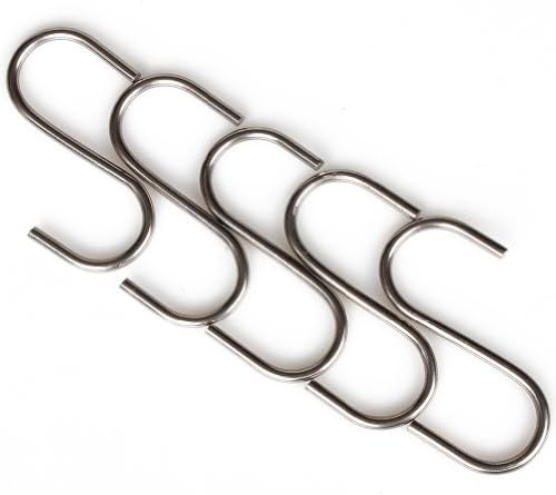 GaoAo 5 Solid Silver Hooks Stype Stainless Steel Hook Kitchen Hook