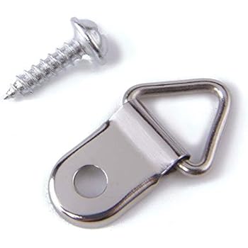 SPOKKI 100 Pezzi Attaccaglie Per Quadri Con Viti - Ganci A Triangolo In Ferro Dorato Per Parete - Foto 5