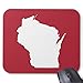 Produktbild Drempad Gaming Mauspads Custom, Red and White Wisconsin Shape Mouse Pad 11.8"*9.8"
