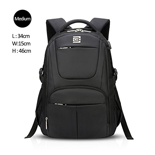FANDARE Mode Rucksack 15.6 Zoll Laptoprucksäcke Notebook Fahrradrucksäcke Wanderrucksäcke Schulrucksack Outdoor Backpack Daypack Reisen Studenten Herren Damen Wasserdicht USB Port Polyester - 4