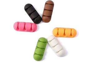 Yomiro Organizer a Clip per Cavo, Gestione del Cavo, Supporto per Cavo, Fermacavi Multifunzione Adesivo, Cable Management, Accessori Scrivania (Rettangolo)