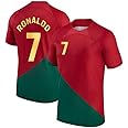 Sports Soccer Football Portugal Jersey Ronaldo 7 Home Away Kit Jersey T-Shirt(Kid's,Boy's & Men)
