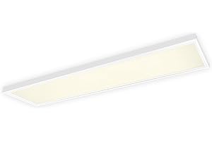 ‎XTEND ECOLIGHT Xtend PLe2.1 LED Panel Ceiling Light 120 x 30 Neutral White 4000 K 40 W with Surface-Mounted Mounting Frame PMMA Ceiling Light for Office, Kitchen, Hobby Room, Living Room