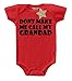 Don't Make Me Call My Grandad Print Red & Black 6 - 12 Months