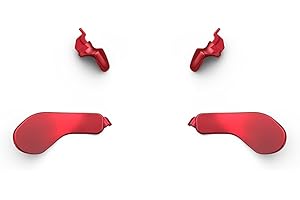 Meijunter 4 Stück Metall-Hintere Paddel Kompatibel mit PS5 Edge Controller, Metallisch Tasten Hinten, Rückseitiges Trigger-Paddel Austauschbar Ersatzzubehör (Rot)