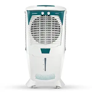 Crompton Ozone 75-Litre Inverter Compatible Desert Air Cooler with Honeycomb Pads for Home and Commercial (White and Teal)