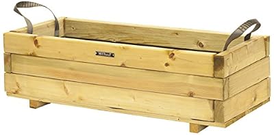 OLG France Bac Rectangle, Bois Naturel, 82 x 34 x 25 cm