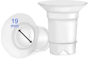 Maymom - Inserti flangia da 19 mm per Medela e 24 mm Spectra, da utilizzare con Medela, Freestyle, Harmony e Sonata, per ridurre il canale nipplo da 24 mm a 19 mm, 2 pezzi