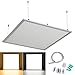 Produktbild 1 er Pack 60*60*0.96cm LED Panel Set mit Befestigungsmaterial und LED Treiber/Trafo, 3 Installationsmethoden, 40W kaltweiß (6000-6500K) 168pcs SMD2835 Deckenleuchte auch als Hängeleuchte Pendelleuchte Material aus 6063 Aluminium, PCB und Polymethylmethacrylat (60x60cm 40W)