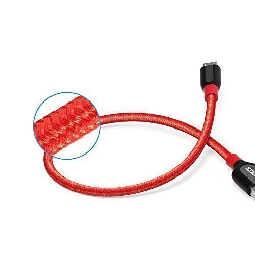 Anker PowerLine+ 30 cm Micro USB Kabel, Das hochwertige, schnellere & bestÃ¤ndigere Ladekabel fÃ¼r Samsung, Nexus, LG, Motorola, Android Smartphones und weitere (Rot)