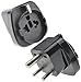 Produktbild FiveSeasonStuff ® 1 x Schuko Reisestecker zu Indien / Europäisch (Schuko) 2-Pin zu Indien 3-Pin (10A, 250 V) Mains Infrastruktur/ Adapter aus Deutschland / Schutzkontakt Reiseadapter/ Europa Schutzkontakt Reiseadapter Indien, Nepal, Afghanistan, Bangladesch, Dominica, Guadeloupe, Guyana, Irak, Jordanien, Malediven, Martinique, Monaco, Myanmar (Burma), Pakistan, Katar, St.. Kitts-Nevis, Senegal, Sri Lanka, Vereinigte Arabische EmirateTyp D (Schwarz) EA40