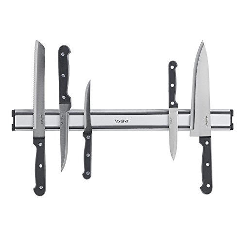VonShef Magnetleiste Messer Universal Rack Aluminium 45cm