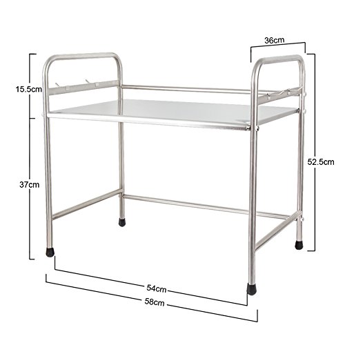 YUDA Single Layer Edelstahl Mikrowelle Rack Küche Zähler und Regalboden - 6