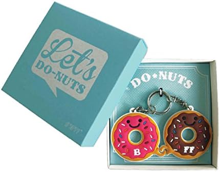 BmyBFF Best Friends Keyrings. 2 x Donuts BFF Keyrings in Presentation Box. Perfect Best Friend Gifts / Best Friend Keyring . Great Gift for Girls 8 years + (Includes 2 Connecting Keyrings)