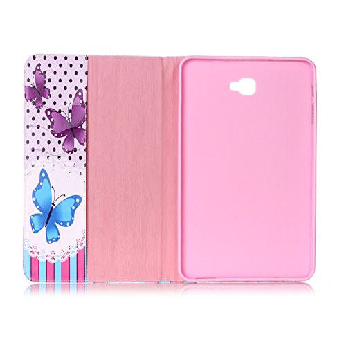 Romtronic Cute Colorful Flip Tasche PU Leder Abdeckung Stand Schutzhülle für Samsung Galaxy Tab A6 10.1 Pouces SM-T580 / SM-T585 + 1 x Schwarz Stylus (Design 02) - 4