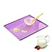 KSENDALO Silicone Placemat with Raised Edges for Kids/Toddler/Children/Baby, Reusable/Non-slip/Portable/Rolled up Dinner Table Mat/Feeding Mat Set, Size 12.2" * 10.5",Purple