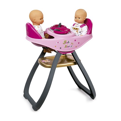 Preisvergleich Produktbild Smoby 220315 Baby Nurse Zwillingspuppen Hochstuhl