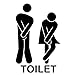 Produktbild Bovake Abnehmbarer Netter Mann-Frauen-Waschraum-Toiletten-WC-Aufkleber-Familien-DIY Dekor
