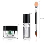 RUIMIO Glitzer Lidschatten Augen und Nagel Glitzer Puder  inkl 2 Kleber  mit Lidschattenpinsel 6 Farben - 