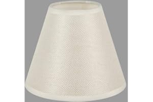 NANAHHT Abat-jour Clip fait main petit Couleur Beige en lin Tissu