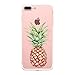 Produktbild iPhone 7 Plus Hülle iPhone 8 Plus Hülle Caler Weiche flexible Silikon Handy Hülle Transparente Ultra Slim Gel TPU dünne stoßfeste Tasche Etui Schutzhülle in Premium Qualität Case Cover für Dein Smartphone iPhone7 Plus (Ananas)