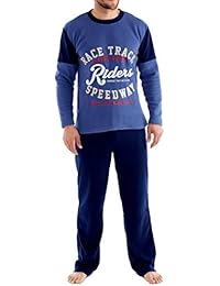 Harvey James Pijama para hombres de forro polar térmico