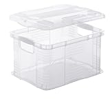 Rotho 7931096000 Aufbewahrungsbox Systembox „Agilo“ aus Kunststoff, Format A4, Inhalt 17.5 l, ca. 39x29x21.5 cm (LxBxH), transparent - 2