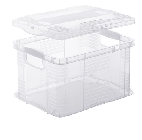 Rotho 1793000096 Aufbewahrungsbox Systembox „Agilo“ aus Kunststoff, Format A3, Inhalt 55 l, ca. 59x39x31 cm (LxBxH), transparent, hergestellt in der Schweiz - 2