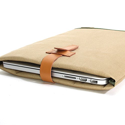 GMYLE Sleeve Nylon 13Zoll Sleeve case Grün – Notebooktaschen (33 cm (13 Zoll), Sleeve case, Beige, Grün, Nylon, MacBook Pro 13, 363 mm) - 2