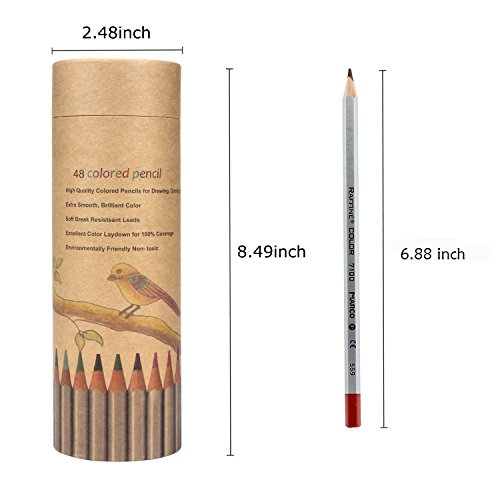 NIUTOP 48 Farben Buntstifte Farbstifte mit Cylindre für Klein und Groß zum Malen, Ausmalen, Skizzieren oder Colorieren Perfektes Geschenk Für Hobbykünstler und Kinder - 6