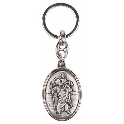 Preisvergleich Produktbild MaMeMi Schlüsselanhänger Christophorus oval für Autofahrer