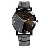 Männer Frauen Uhr LSAltd Unisex Kristall Edelstahl Analoge Quarz Armbanduhr Für Geschenk 2019