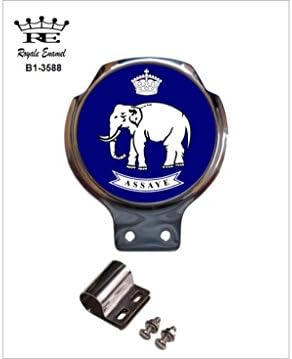 ROYALE ENAMEL ROYALE CAR SCOOTER BAR BADGE - 10 ASSAYE BATTERY 47 REGIMENT ROYAL ARTILLERY B1. 3588