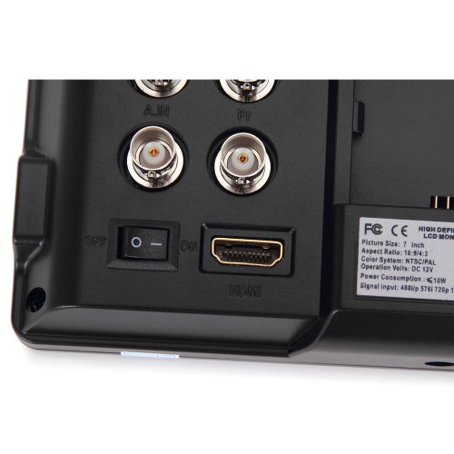 Lilliput Nouveau 7 pouces 667GL HD cam  ra HDMI LCD moniteur surveiller avec sortie pour canon 550D 600D 60D 7D 5D etc HDMI  YUV  entr  es vid  o RCA pour les cam  ras vid  o professionnelles