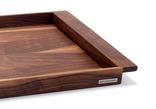NATUREHOME Design Tablett NH-E Nussbaum 64,5×43 Serviertablett Holz Holztablett - 3