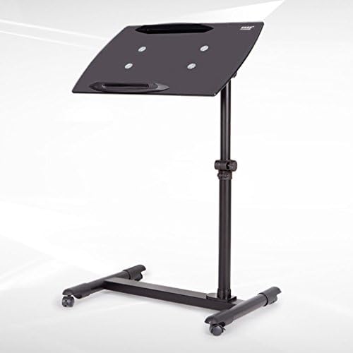 Compact shape, easy to move casters Bedside Table Glass Vertical Mobile Notebook Desk Mini Desk Desk Creative Home Desk Economical ( Color : C )