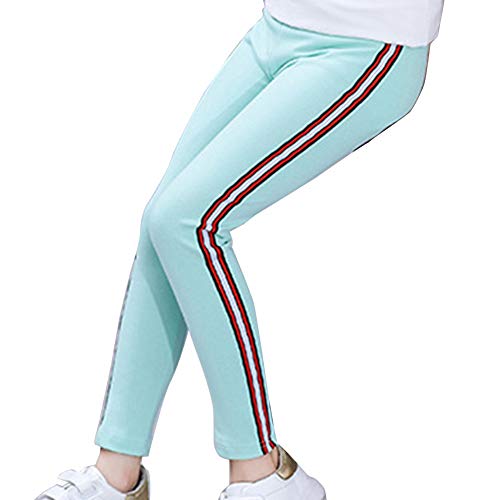 Gyratedream Leggings Sport Fille Pantalon de Survêtement à Rayures pour 2-9 Ans Enfants