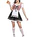 Produktbild ToDIDAF Kleid für Damen Frau Mädchen Bayerisches Oktoberfest Theme Maidservant Maid's Kleidung Cosplay Kostüme für Halloween Oktoberfest Rot L
