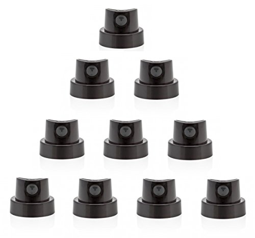 Preisvergleich Produktbild MOLOTOW Super Skinny Sprüh Caps 10 Stk. schwarz / schwarz