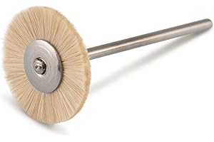 BUZZUFY Spazzola circolare morbida per lucidatura in pelo di capra Ø 22 mm, morbido, codolo HP