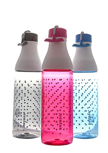 Nayasa Jelly Pet Bottle ,1 Liter 3 pc, Assorted Colours