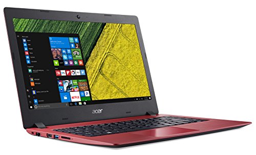 Acer Aspire 1 14-Inch Notebook -  Red   Intel Celeron N3350 Processor  4 GB RAM  64 GB eMMC  Windows 10 
