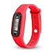 Produktbild SUNNSEAN Uhr,Run Step Watch Armband Schrittzähler Kalorienzähler Digital LCD Walking Distance (Rot)