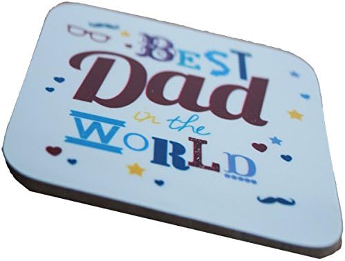 Best Dad In The World Coaster - Cheap, High Quality Father's Day gift idea. Perfect also for Dad's Birthday or as a Christmas Stocking Filler