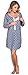 Italian Fashion IF Womens Maternity Night Dress Aida 0111 (Blue, XXXL)