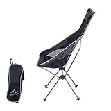 Chaise de camping pliante,légère et portable.Meilleur pour les véhicules de plaisance, la randonnée, la pêche, la chasse, le kayak, la randonnée, les festivals, les concerts et les voyages,Gray